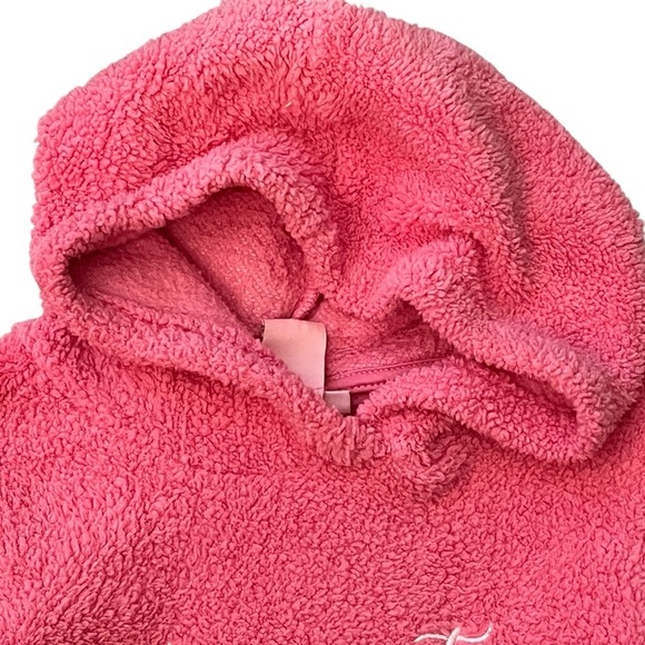 Juicy Couture Hoodie Pullover Embroidered Logo Sherpa Pink Girls 3T - Picture 3 of 7